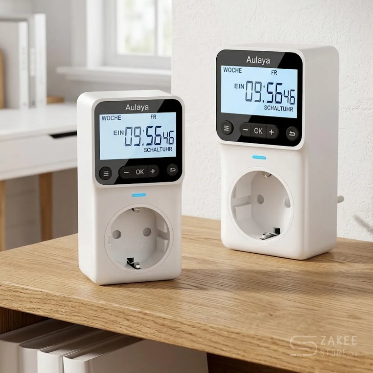 Digital Timer Made to Measure German Version Socket with 25 Configurable Weekly Day and Minute Programmes, LCD Display Digital Electric Timer for Indoor 3680 W Pack of 2