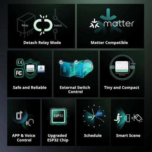 SONOFF MINIR4M Matter Smart Wi-Fi Switch Module - Compact DIY Relay