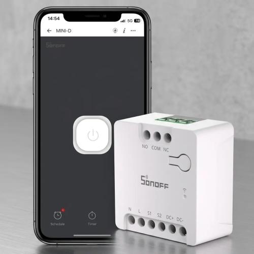 SONOFF MINI-D Matter Smart Switch with Dry Contact Output - WiFi Boiler & Garage Controller