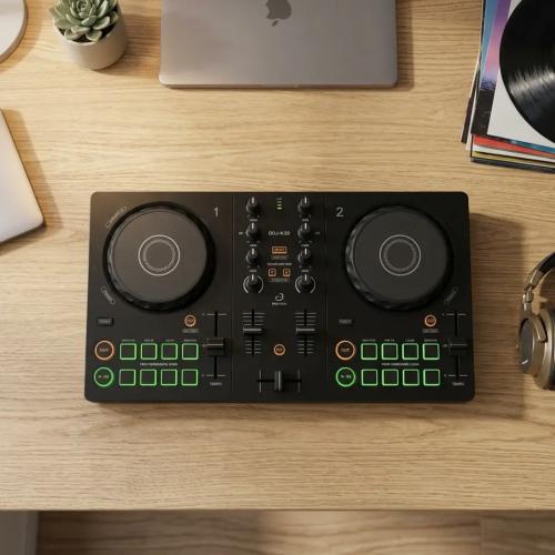AlphaTheta DDJ-FLX2 Compact 2-Channel Smart DJ Controller with USB-C and Bluetooth