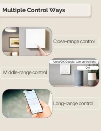 MOES Matter Smart WiFi Wall Switch, 1 Gang, Neutral Wire Required