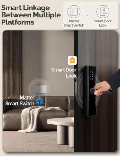MOES Matter Smart WiFi Wall Switch, 1 Gang, Neutral Wire Required