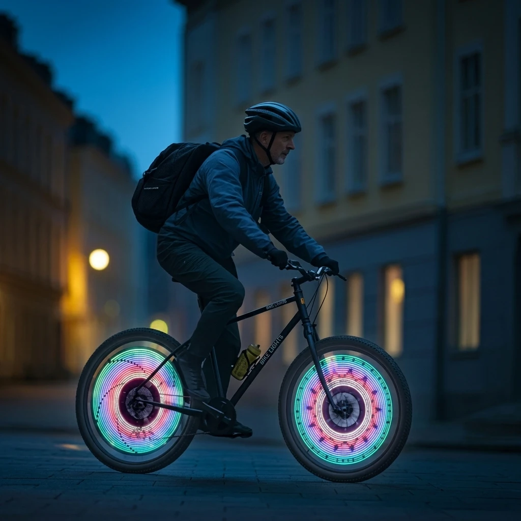 32 LED Spoke Lights - 30 Color Flashing Patterns Automatically Change, Easy Mount Bicycle Lights On Wheel Spokes 2
