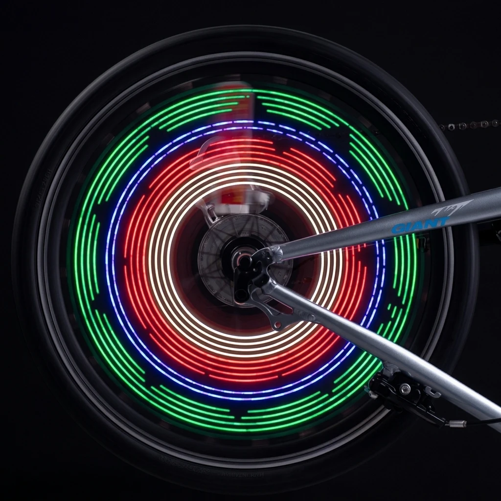 32 LED Spoke Lights - 30 Color Flashing Patterns Automatically Change, Easy Mount Bicycle Lights On Wheel Spokes 4
