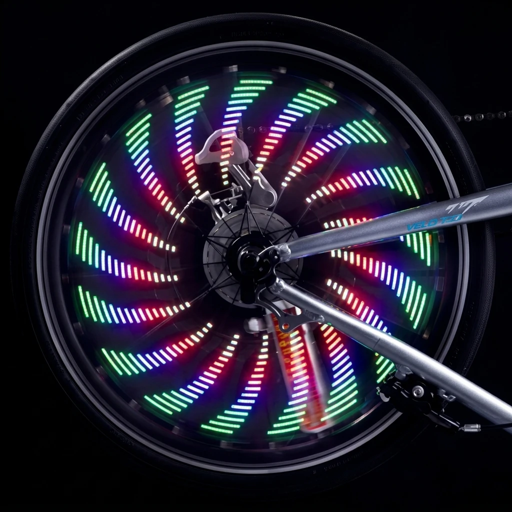 32 LED Spoke Lights - 30 Color Flashing Patterns Automatically Change, Easy Mount Bicycle Lights On Wheel Spokes 5