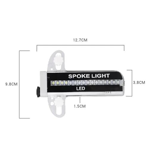 32 LED Spoke Lights - 30 Color Flashing Patterns Automatically Change, Easy Mount Bicycle Lights On Wheel Spokes