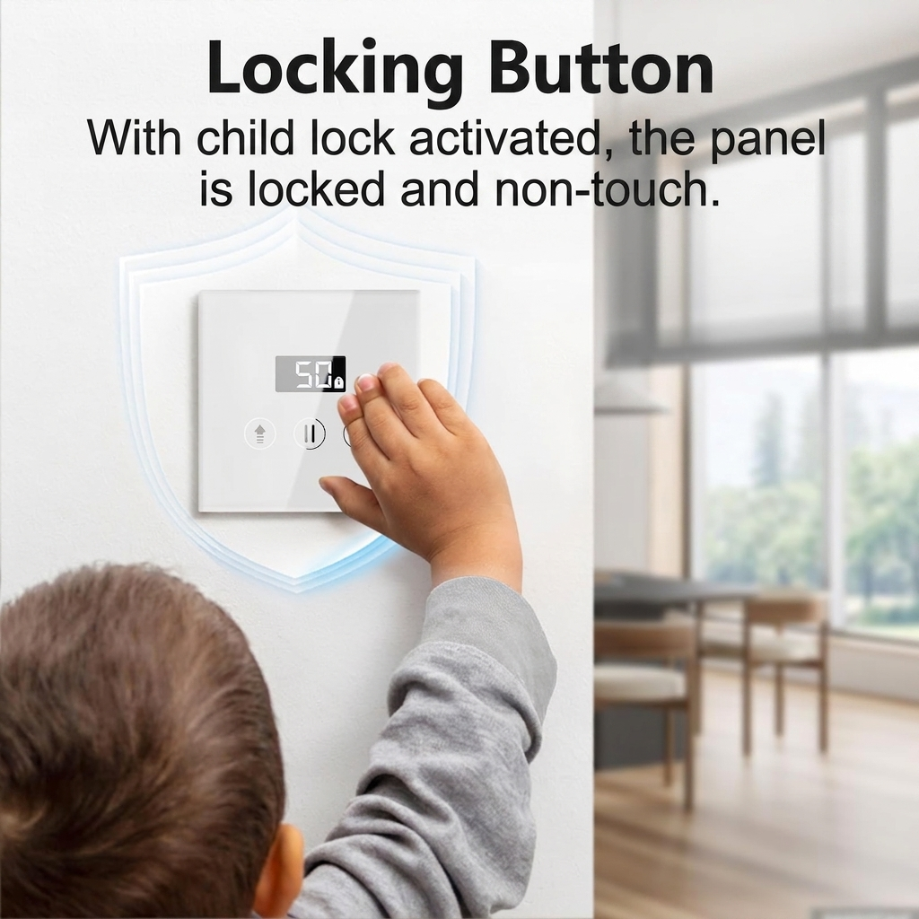 ALLEVOI Wi-Fi Smart Roller Shutter Switch with LCD Display - 1 Pack 3