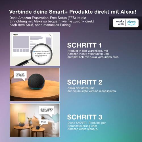 Osram SMART+ Matter WiFi RGBW LED Bulb, E27, 100W Equivalent, Alexa Compatible