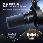 MAONO PD300X Dynamic XLR/USB Podcast Microphone with Noise Reduction and DSP