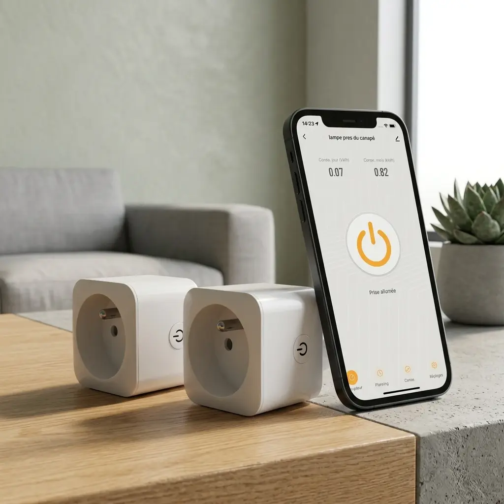 Konyks Priska FR Dual Pack Smart Electrical Sockets Set of 2 (16A, WiFi + Bluetooth, Energy Meter) 2