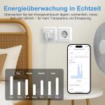 SURFOU 16A WiFi Smart Plug with Energy Monitoring - Alexa & Google Home Compatible