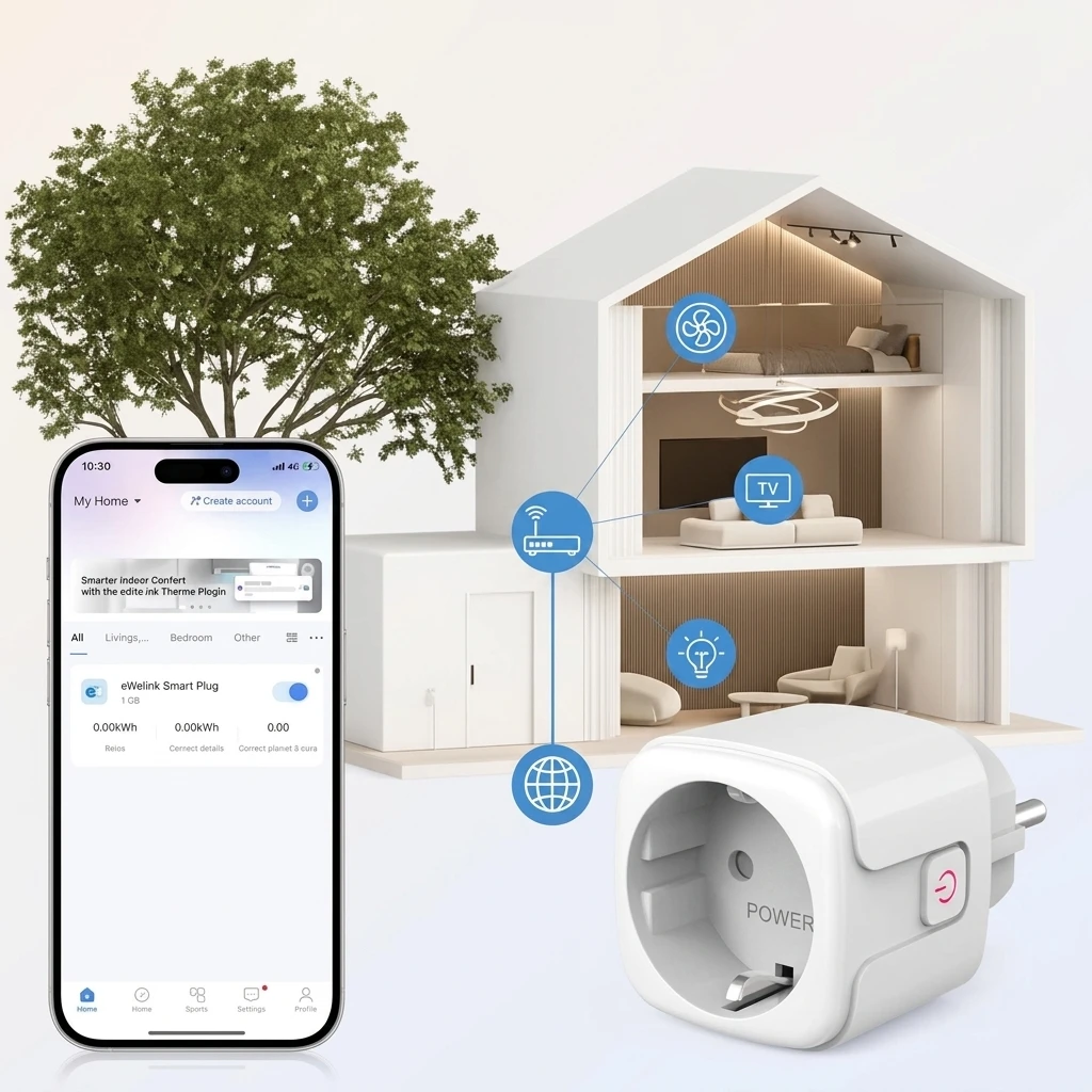 SURFOU 16A WiFi Smart Plug with Energy Monitoring - Alexa & Google Home Compatible 4