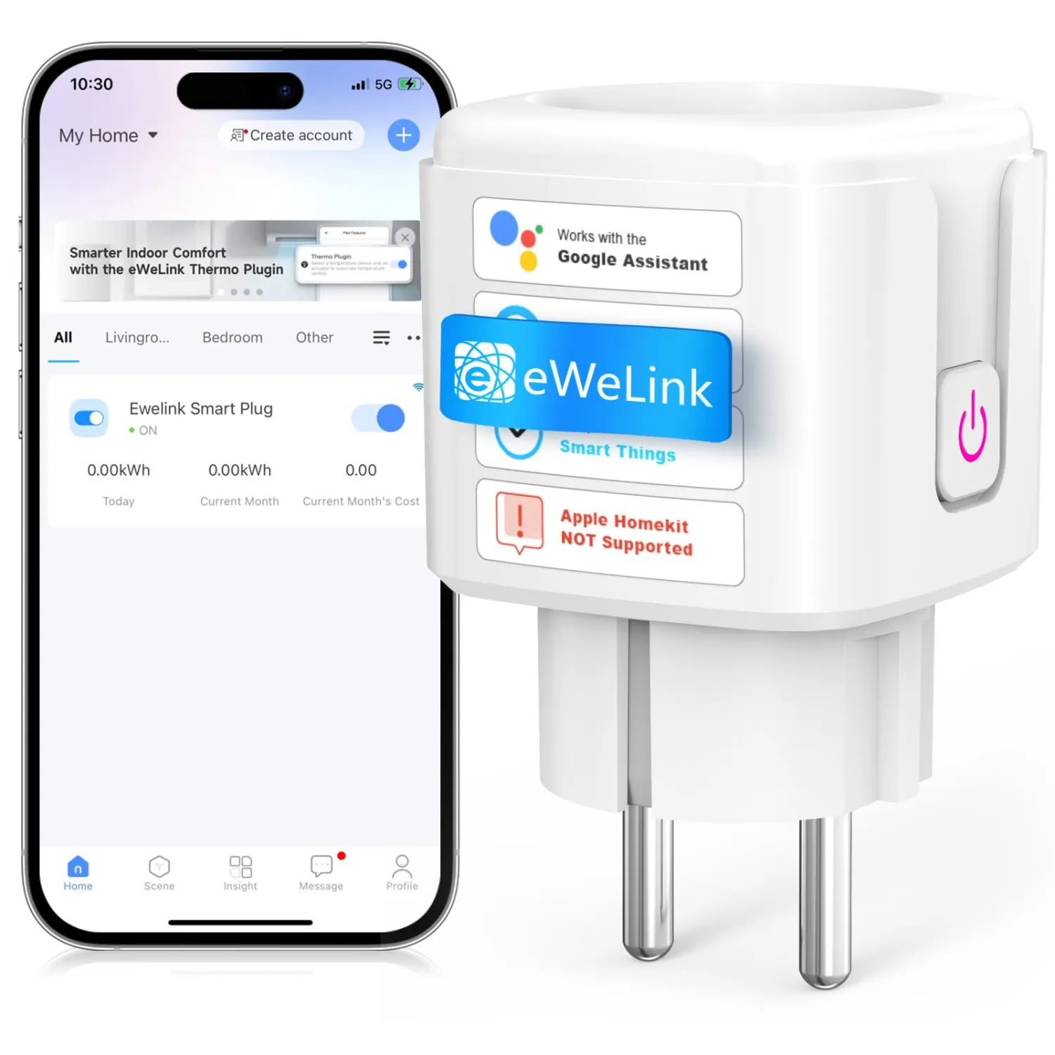 SURFOU 16A WiFi Smart Plug with Energy Monitoring - Alexa & Google Home Compatible 8