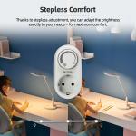 Rotary Socket Dimmer Plug for LED and Halogen Lamps with Memory Function