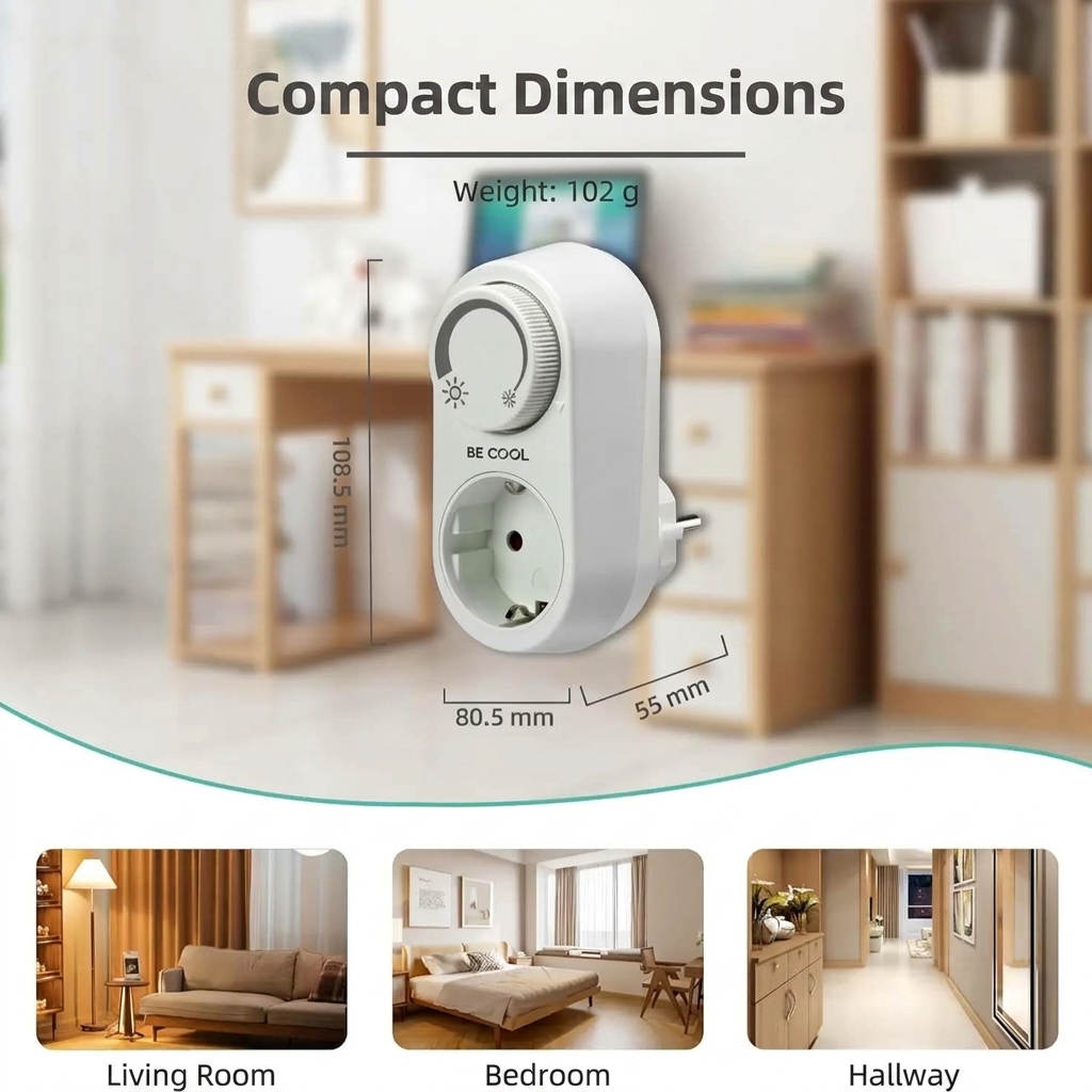 Rotary Socket Dimmer Plug for LED and Halogen Lamps with Memory Function 2