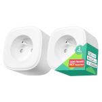 Meross Smart WiFi Plug (FR Type E) - 16A with Energy Monitoring, 2-Pack