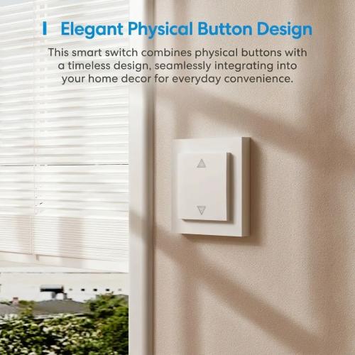 Meross Matte Matter Wi-Fi Smart Roller Shutter Switch for Apple HomeKit, Alexa & Google Home