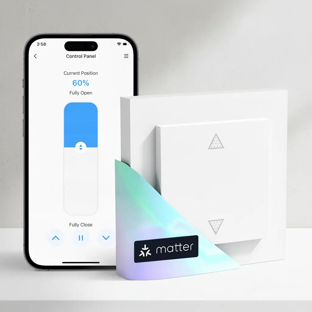 Meross Matte Matter Wi-Fi Smart Roller Shutter Switch for Apple HomeKit, Alexa & Google Home