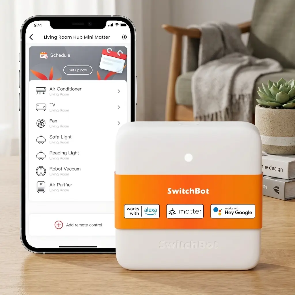 SwitchBot Hub Mini Matter - Intelligent IR Blaster & Smart Home Gateway