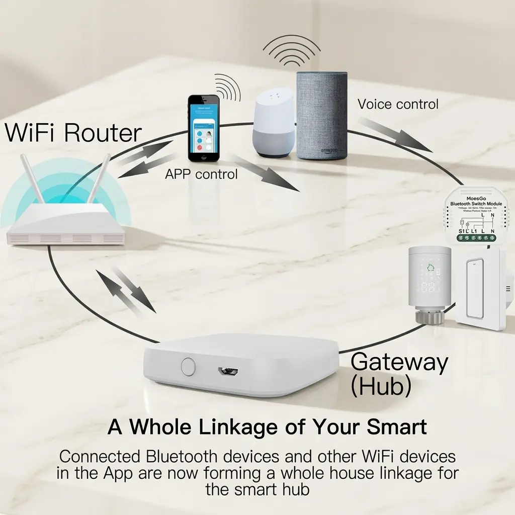 MOES Tuya Bluetooth Gateway Smart Home Hub Wireless Remote Controller 3