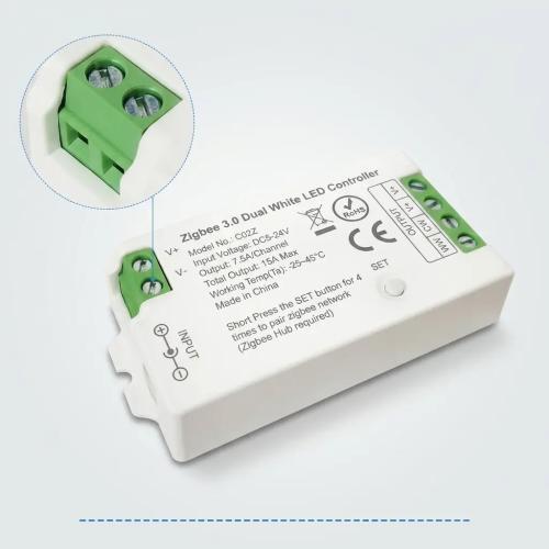 Laimi Zigbee 3.0 Dual White LED Controller for CCT Strip Lights