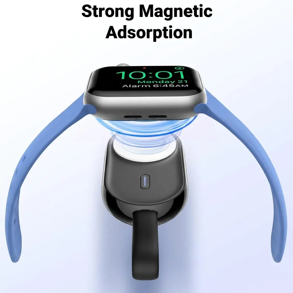 Veger POMME 1200mAh Ultra-Compact Wireless Portable Charger & Power Bank for Apple Watch 3