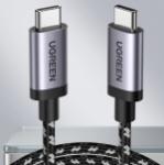 Ugreen USB-C to USB-C 3.1 Gen1 PD Fast Charging Cable, 60W, 2 Meters - Black-Gray 50450