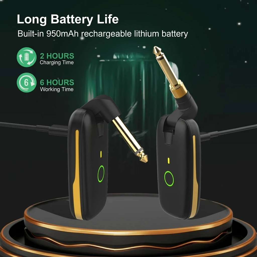 XIAOKOA UHF Wireless Guitar Transmitter and Receiver System 2
