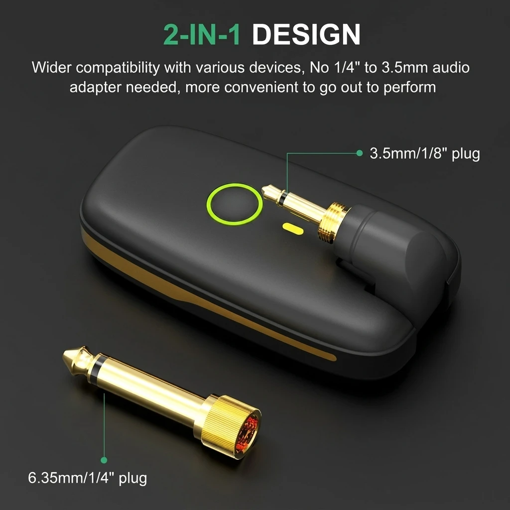 XIAOKOA UHF Wireless Guitar Transmitter and Receiver System 3