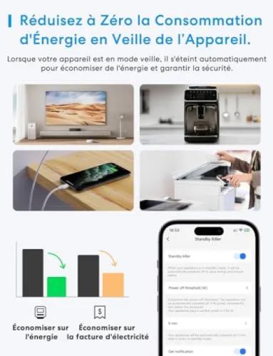 Meross Smart Wi-Fi Plug (Type E) - 16A with Energy Monitoring, Apple HomeKit, Alexa & Google Home Compatible - 4 Pack