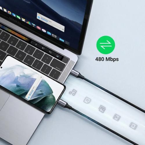 UGREEN USB-C to USB-C 60W Fast Charging Braided Data Cable - 0.5 Meter 50149