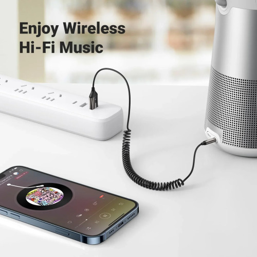 UGREEN Bluetooth 5.3 Audio Receiver for Car - 3.5mm Aux Adapter 70601