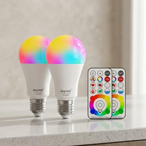 Jayool Smart LED Light Bulb Multicolor 2-Pack