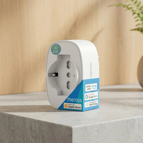 Meross Italian Smart WiFi Wall Socket with Energy Monitoring & HomeKit Support