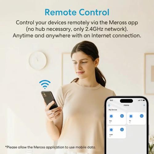 Meross Italian Smart WiFi Wall Socket with Energy Monitoring & HomeKit Support